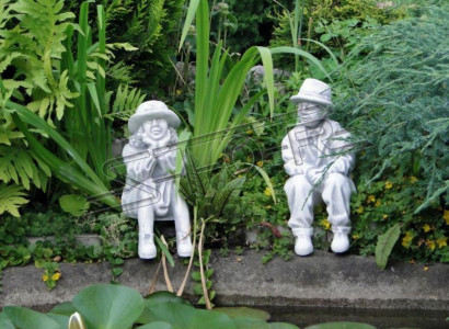 Young Seated Figure Decorative Statue Figurines Sculpture Statues Garden